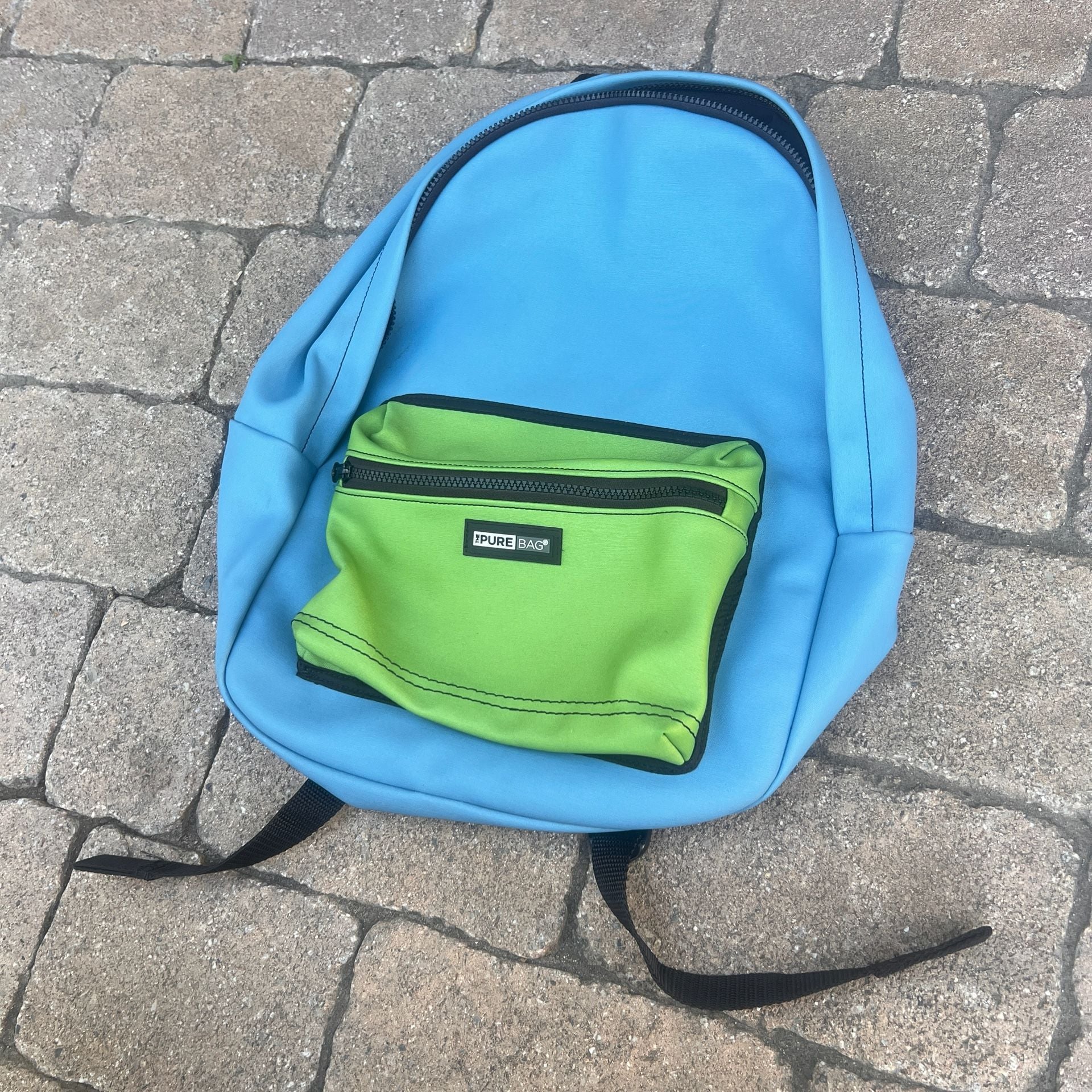 ThePureBag The Pure Bag Antimicrobial Backpack 17 Inch Blue Green *Discontinued* 2