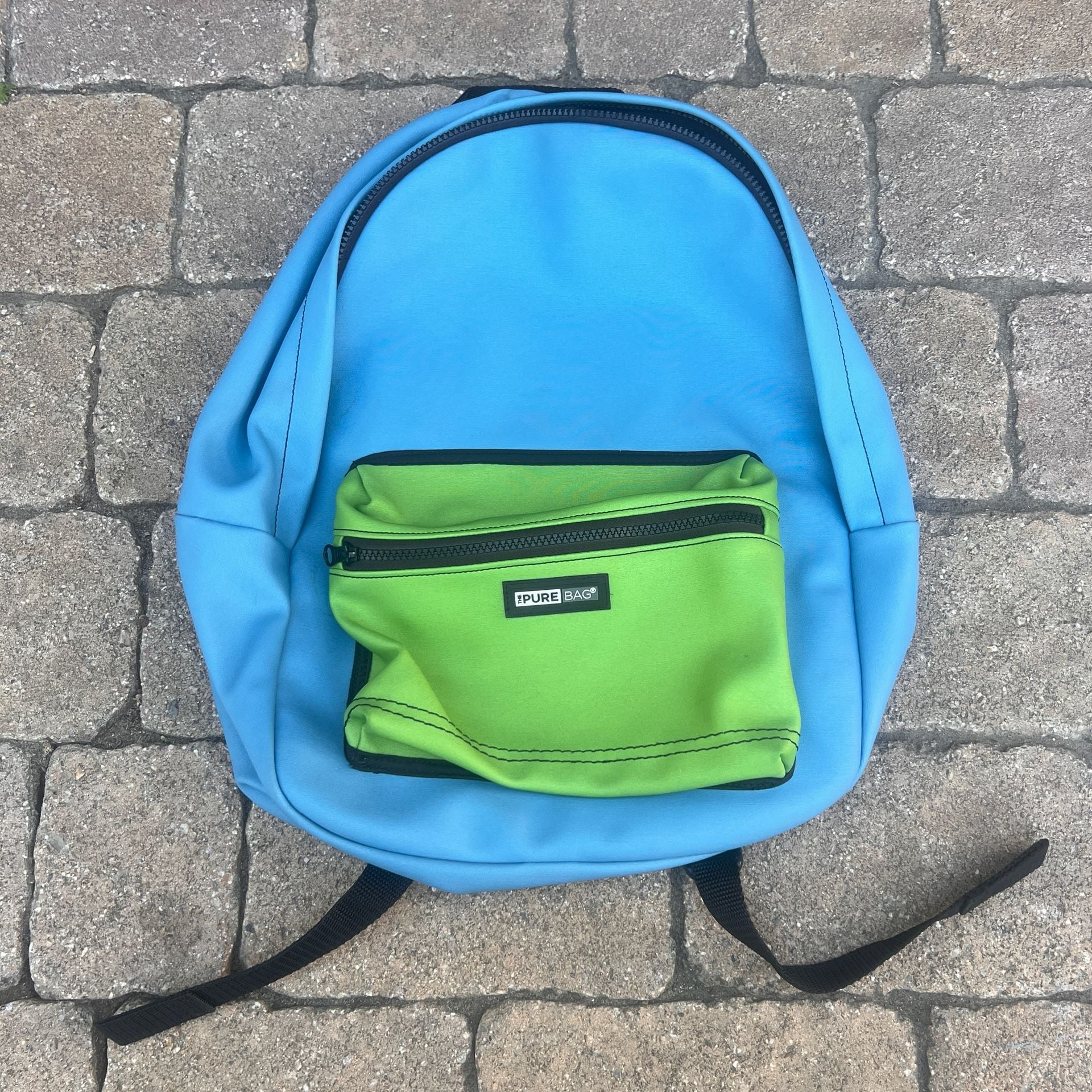ThePureBag The Pure Bag Antimicrobial Backpack 17 Inch Blue Green *Discontinued* 9