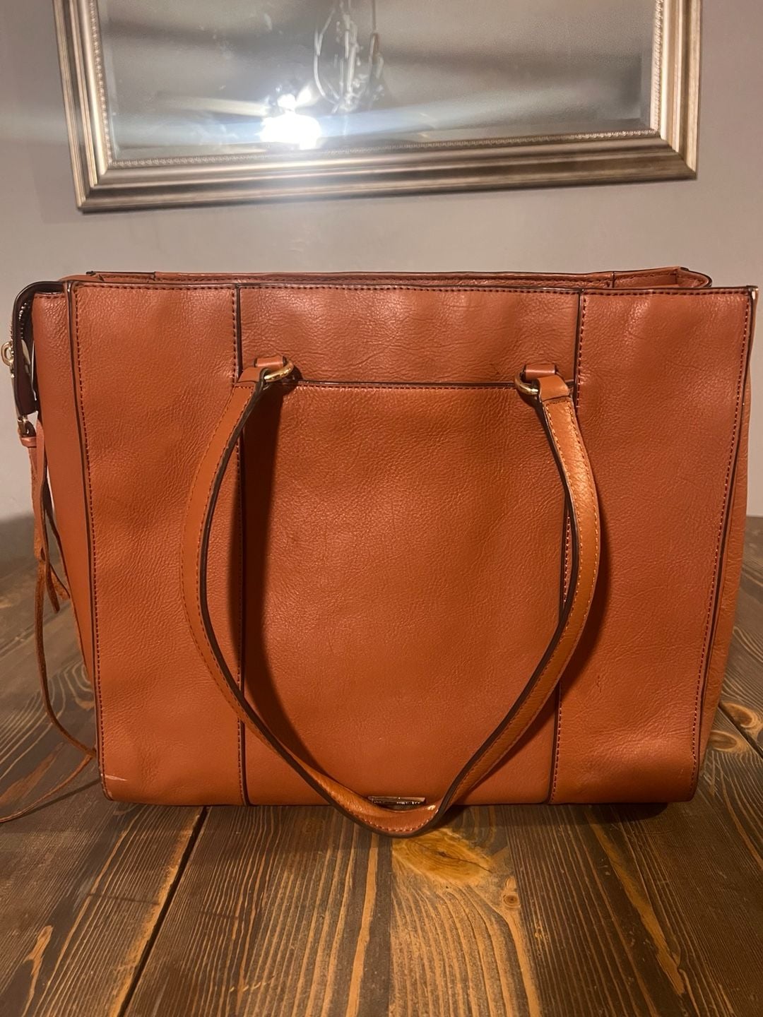 Rebecca Minkoff Always On Side Zip Regan Tote Brown Leather 2