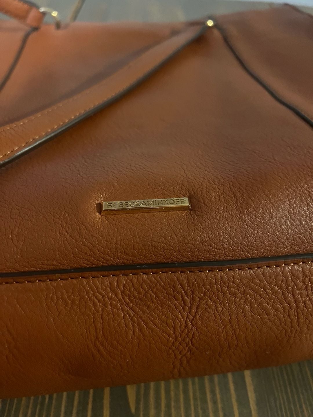Rebecca Minkoff Always On Side Zip Regan Tote Brown Leather 3