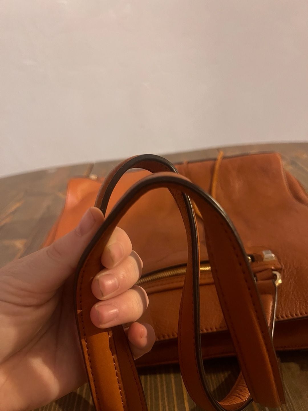 Rebecca Minkoff Always On Side Zip Regan Tote Brown Leather 8