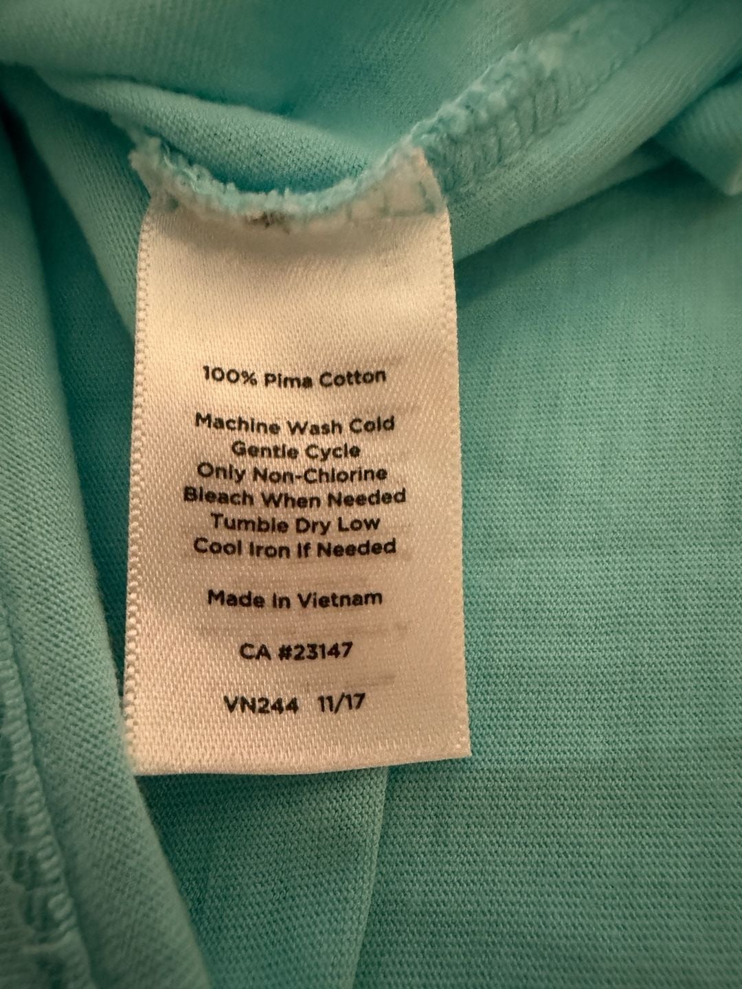 Talbots Scallop Neck T-Shirt Size L Light Blue Cotton Short Sleeve 9