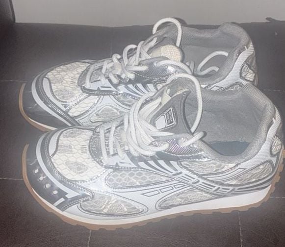 Bottega Veneta Orbit Sneakers Silver White Gum Sole 3