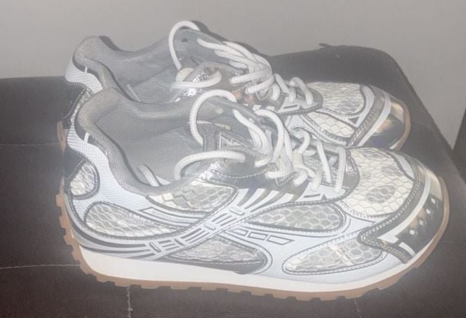 Bottega Veneta Orbit Sneakers Silver White Gum Sole 5