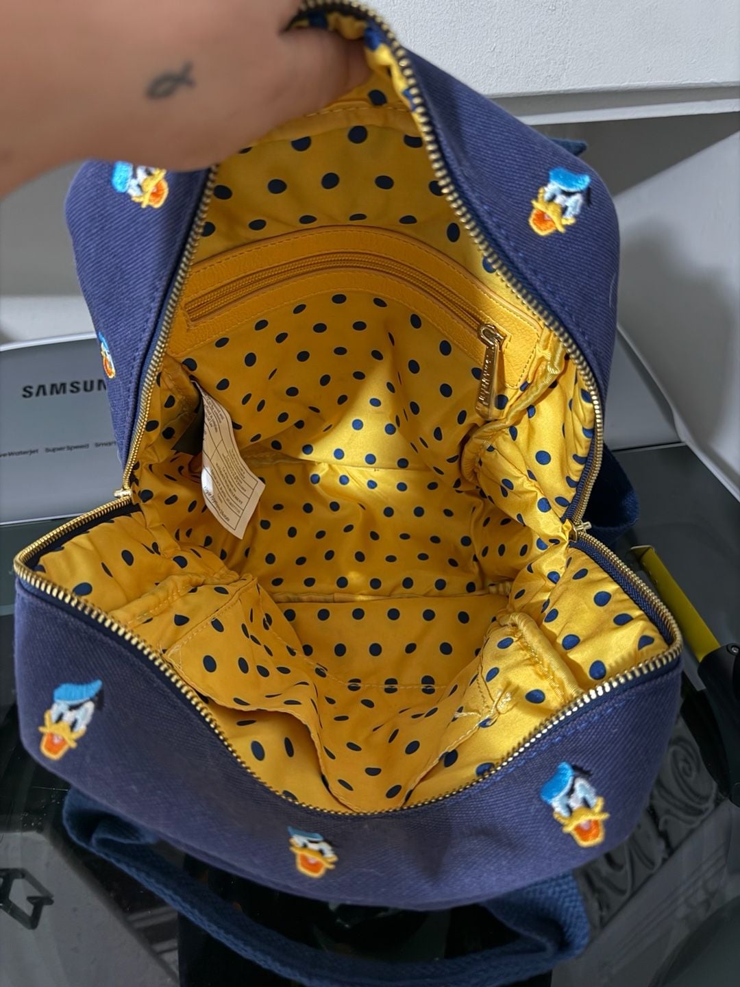Loungefly Disney Donald Duck Blue Canvas Backpack 4