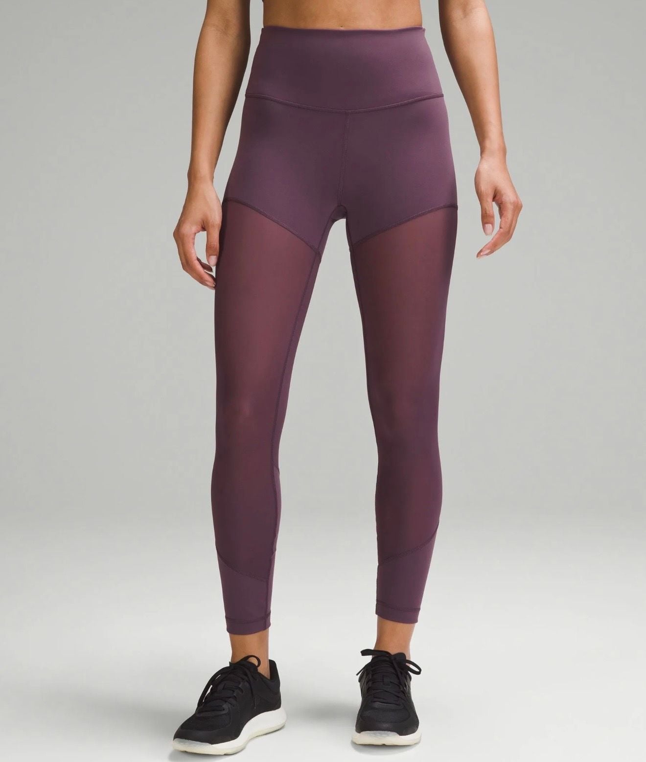 Lululemon Wunder Train Mesh High-Rise Tight 25" Grape Thistle 2