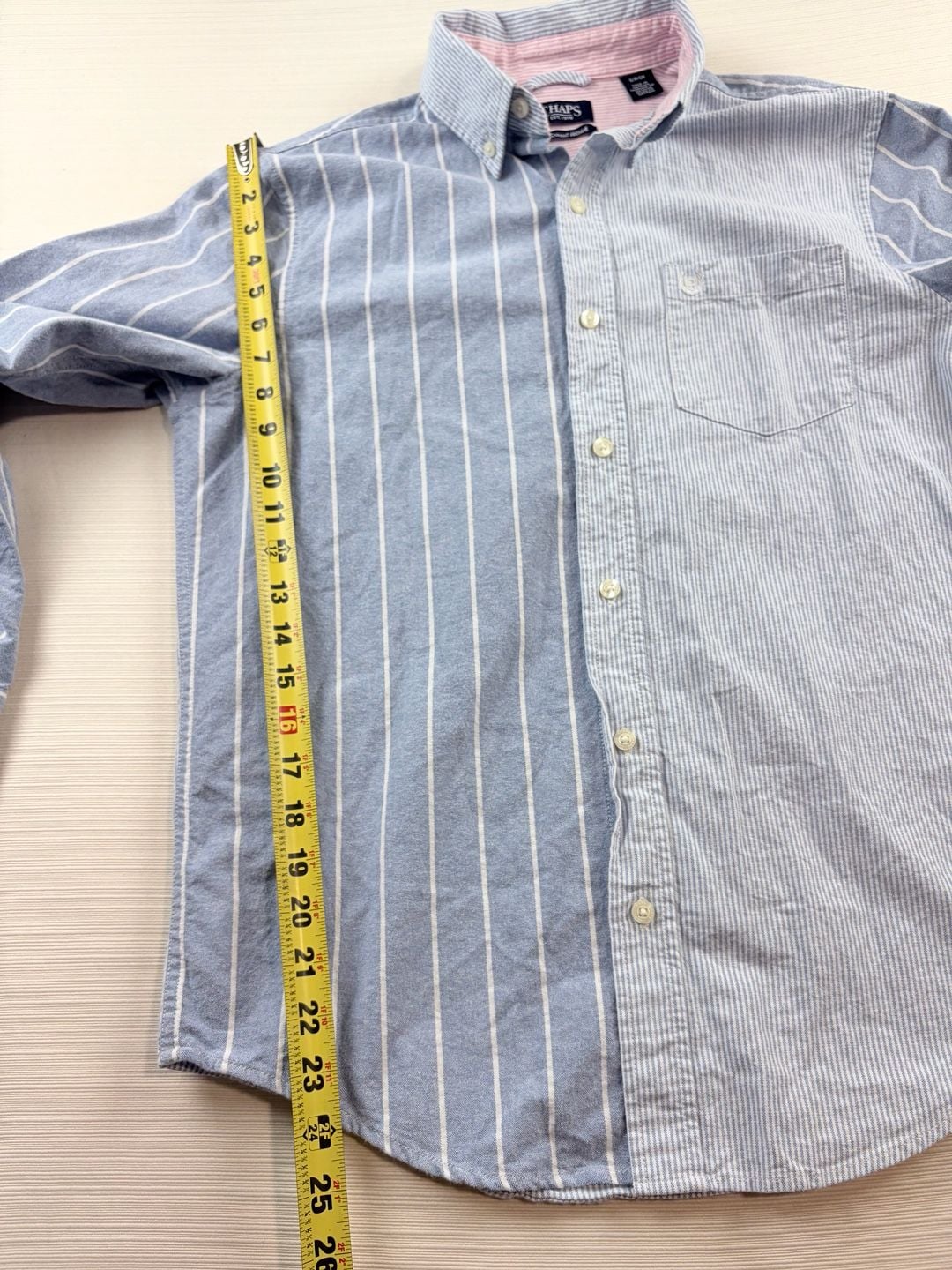 Chaps Button Down Shirt Size S Blue Seacoast Wash Striped Long Sleeve 6