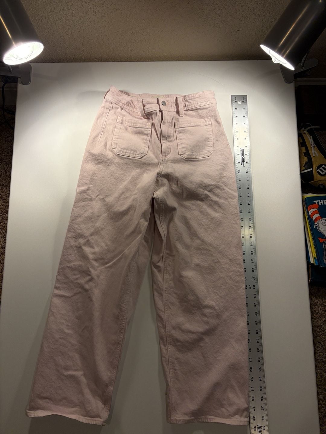 Universal Thread Sailor Straight Leg Size 6R Pink Denim Jeans 2