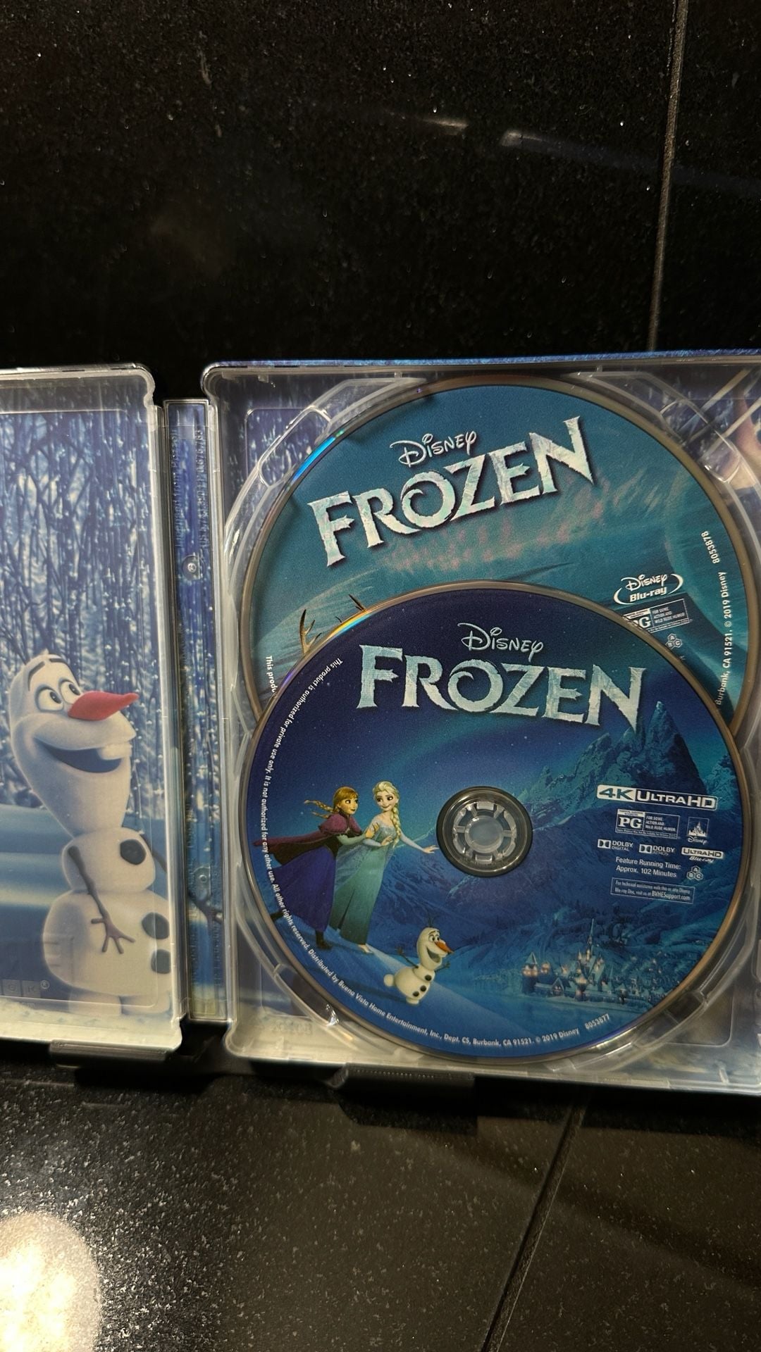 Disney Frozen Steelbook 4K Ultra HD Blu-Ray 3