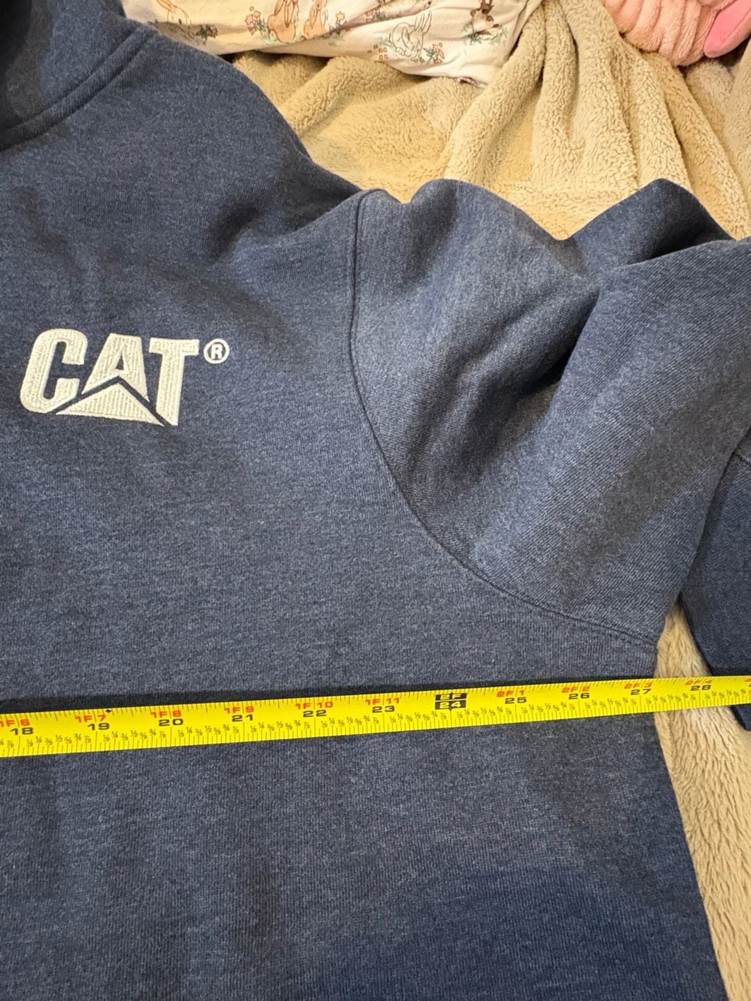 CAT Caterpillar Embroidered Logo Hoodie Size XXL Blue New With Tags 7