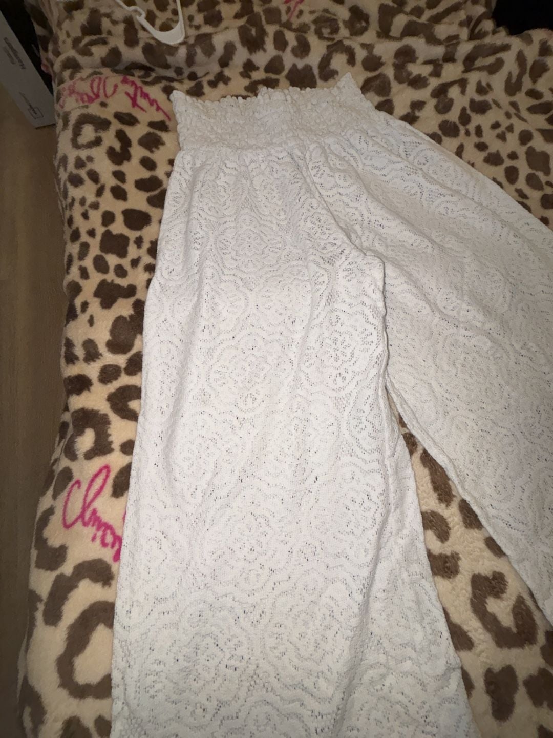 Aerie Crochet Lace Pants Size M White Smocked 3
