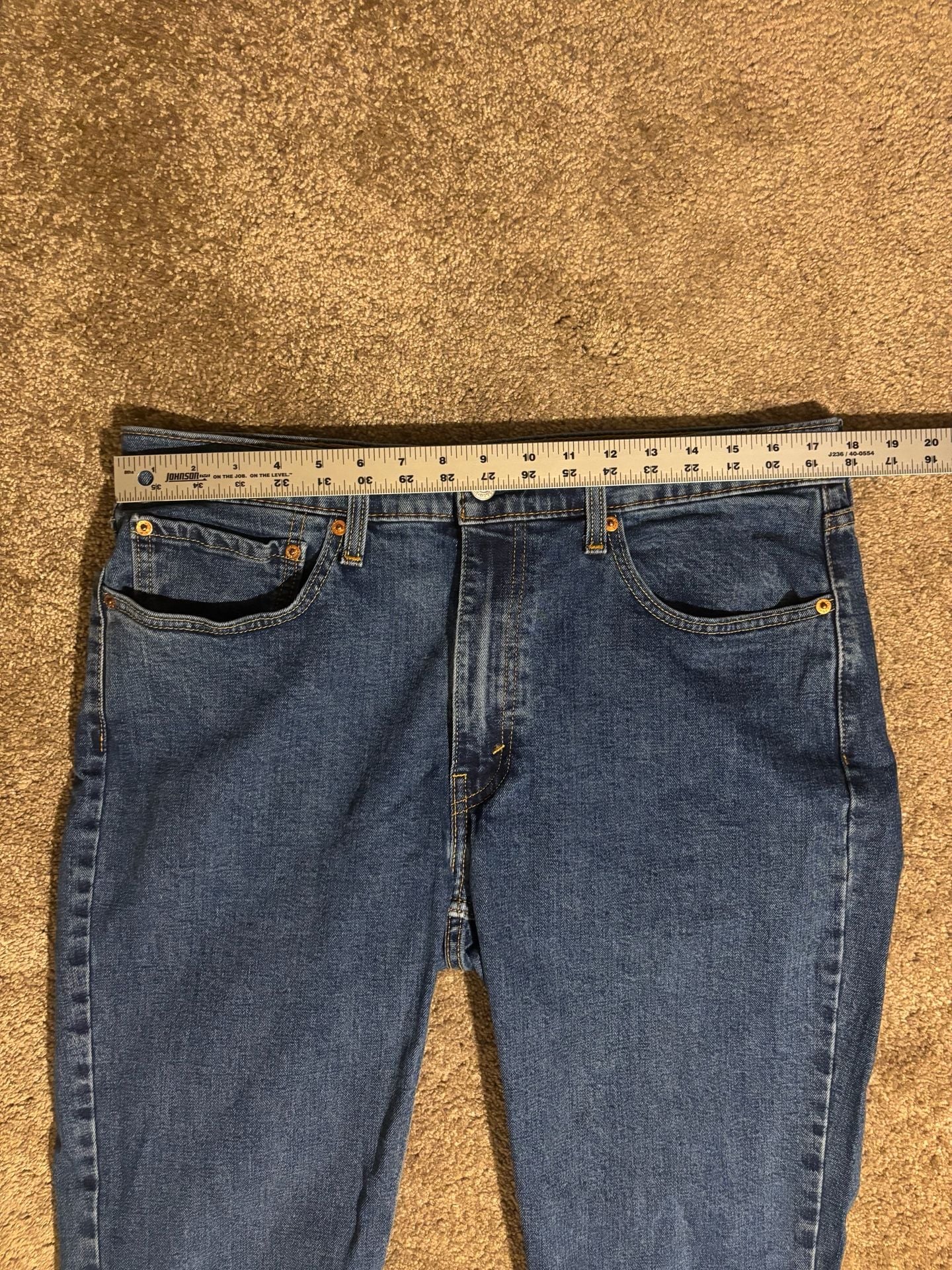 Levi's 514 Straight Fit Blue Jeans Medium Wash Denim Pants Men's Size 36x30 6
