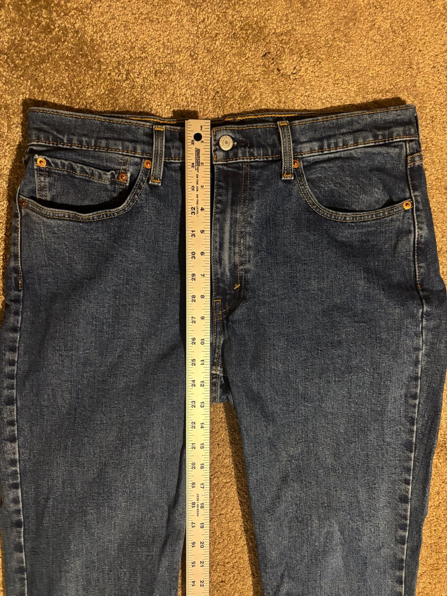 Levi's 514 Straight Fit Blue Jeans Medium Wash Denim Pants Men's Size 36x30 7