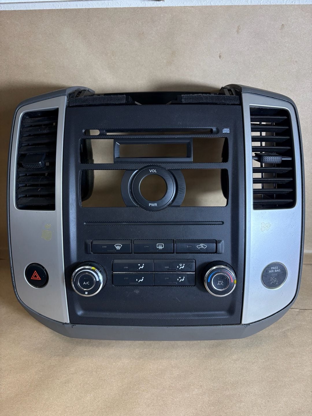 2009-2012 Nissan Frontier Xterra Center Dash Bezel HVAC Control Panel OEM 1