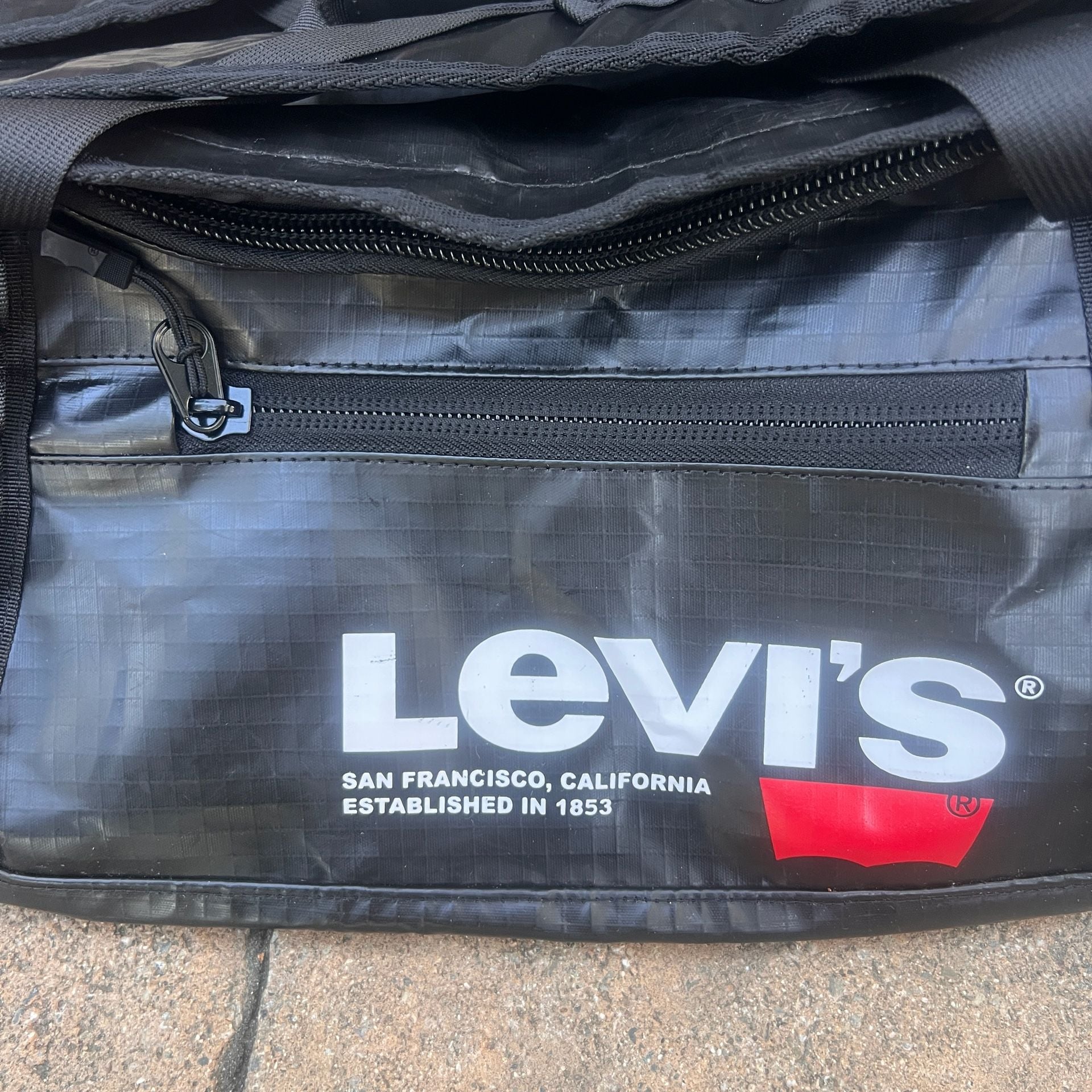 NWT Levi's Black Duffle Backpack Ripstop Weekender Bag Backpack Combo 5