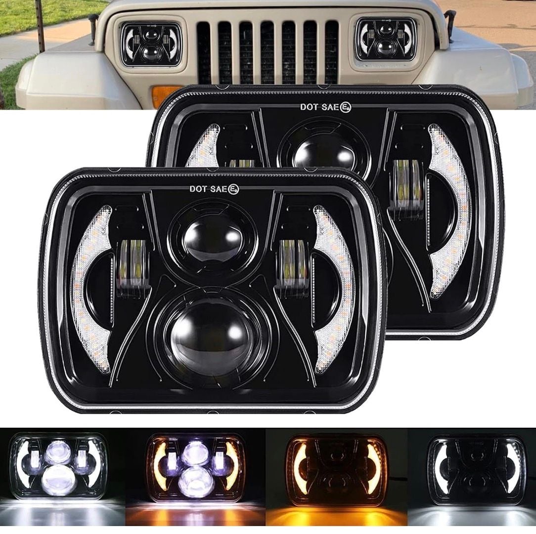YUGUANG 5x7 7x6 LED Headlights, H6054 Black 1