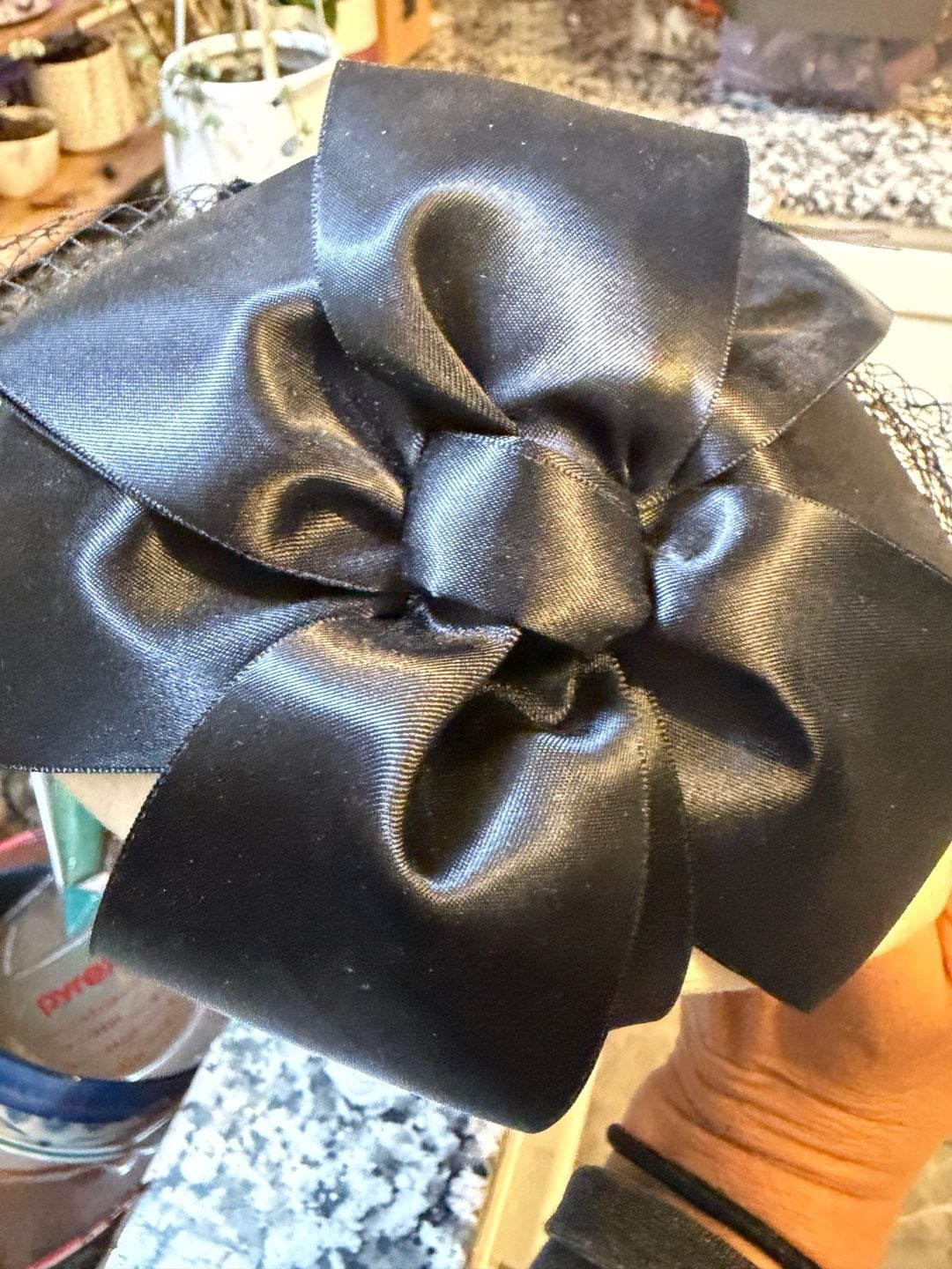 Vintage Wool Pillbox Hat With Black Veil And Bow 7