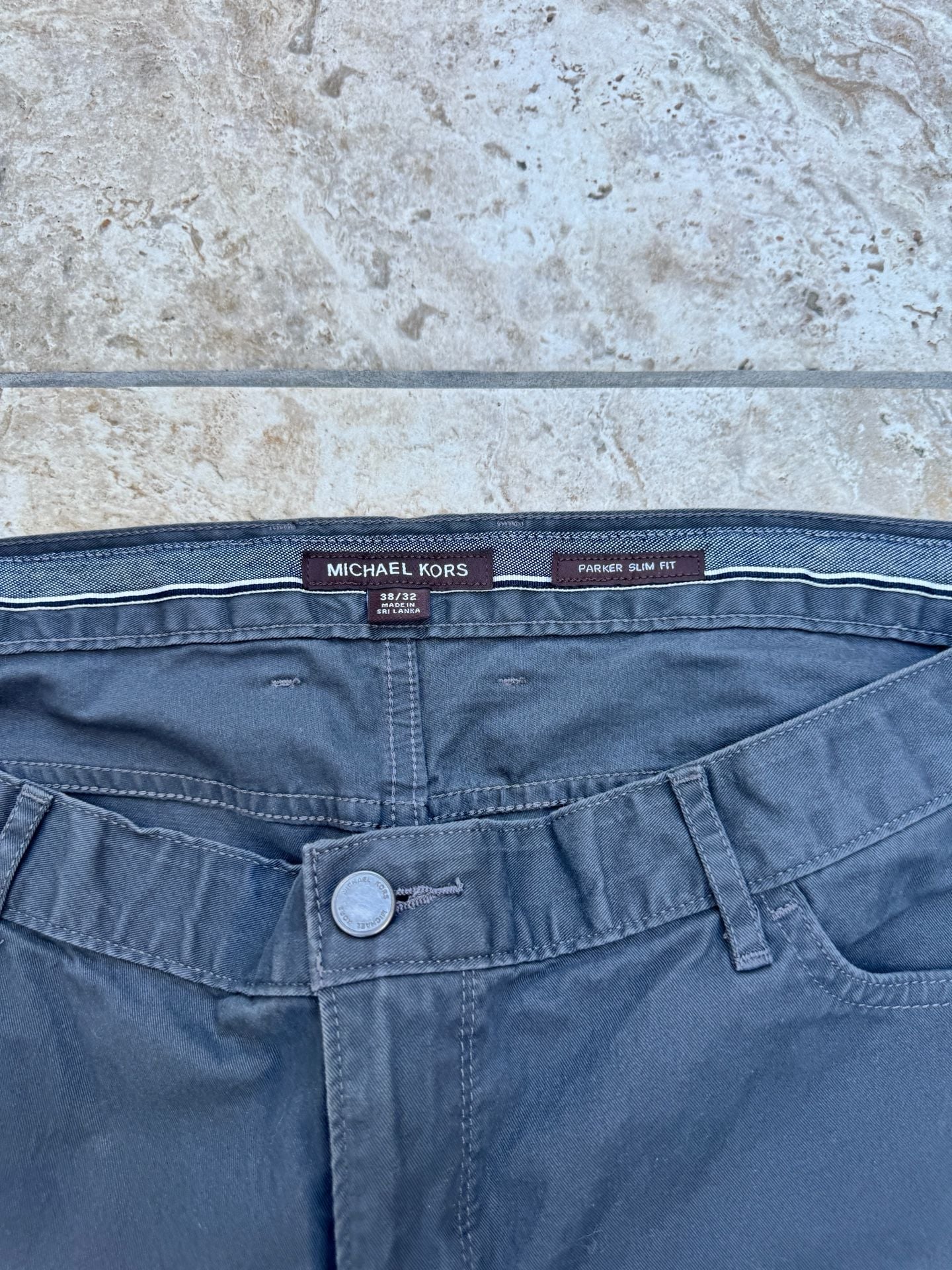 Michael Kors Parker Slim Fit Pants Size 38/32 Blue 6