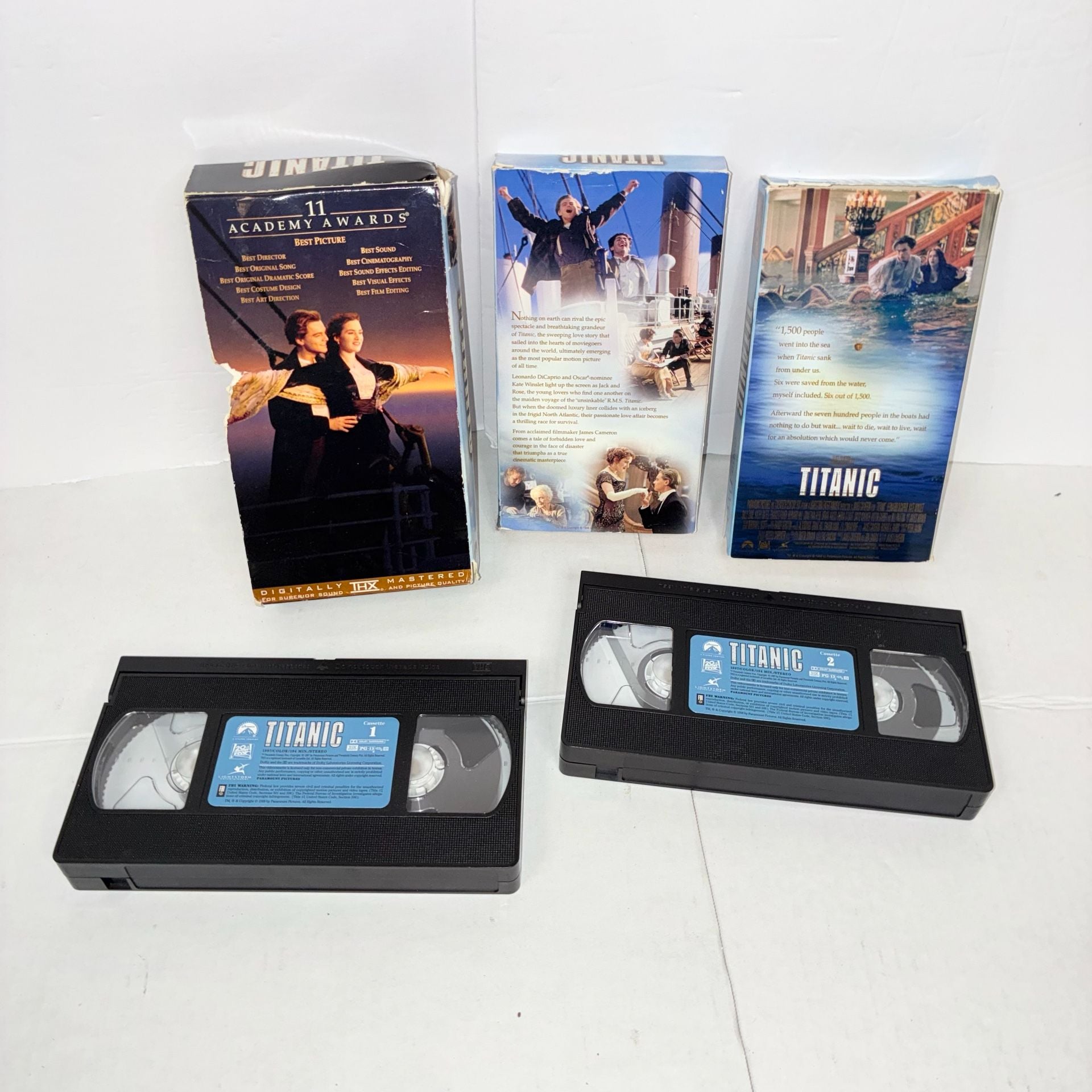 Titanic VHS Movie Two Tape Box Set 1998 Leonardo DiCaprio 1