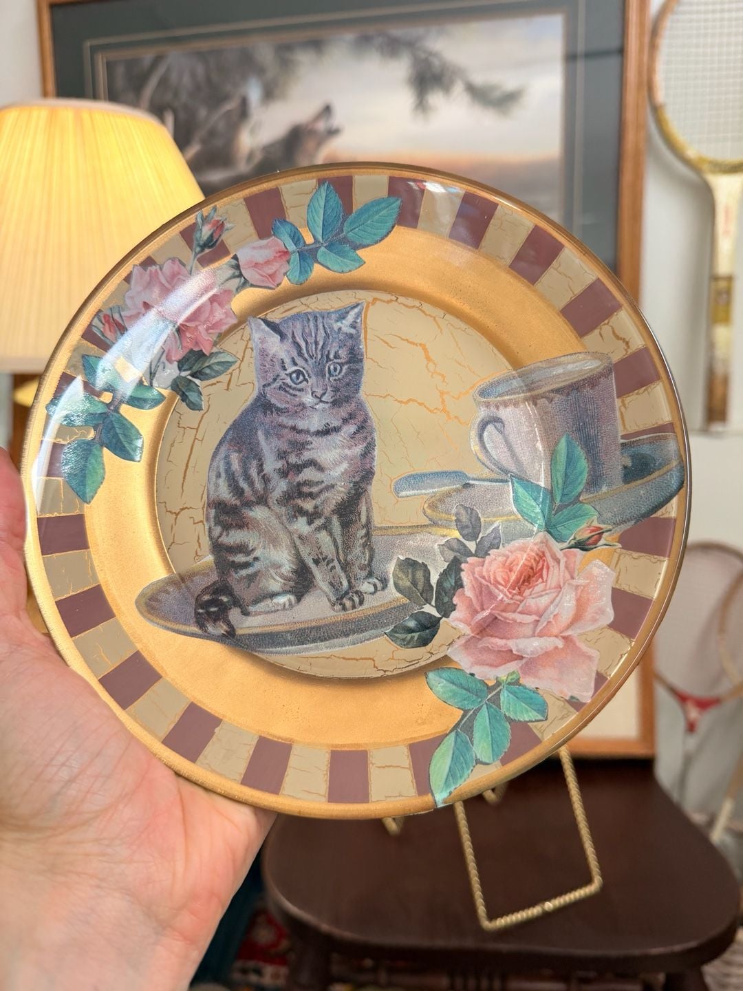 Katherine's Collection Cats Decorative Plate Wall Plate Home Cottage Decor 4