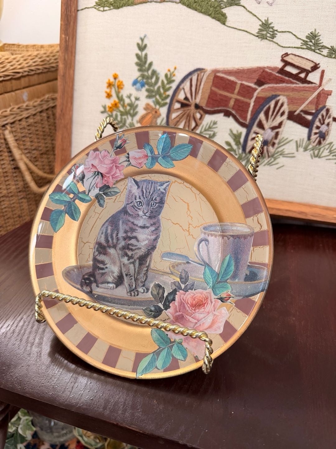 Katherine's Collection Cats Decorative Plate Wall Plate Home Cottage Decor 8