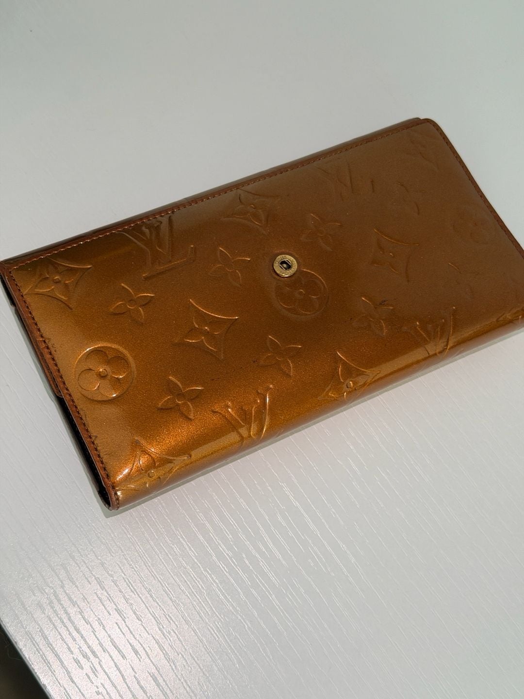 Louis Vuitton Monogram Vernis International Wallet Bronze Patent Leather 2