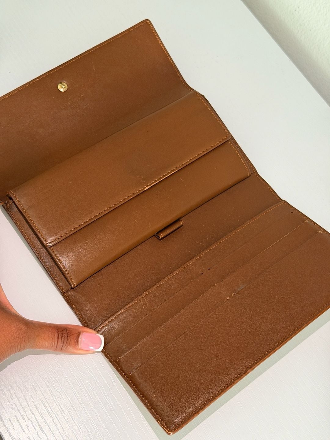 Louis Vuitton Monogram Vernis International Wallet Bronze Patent Leather 4