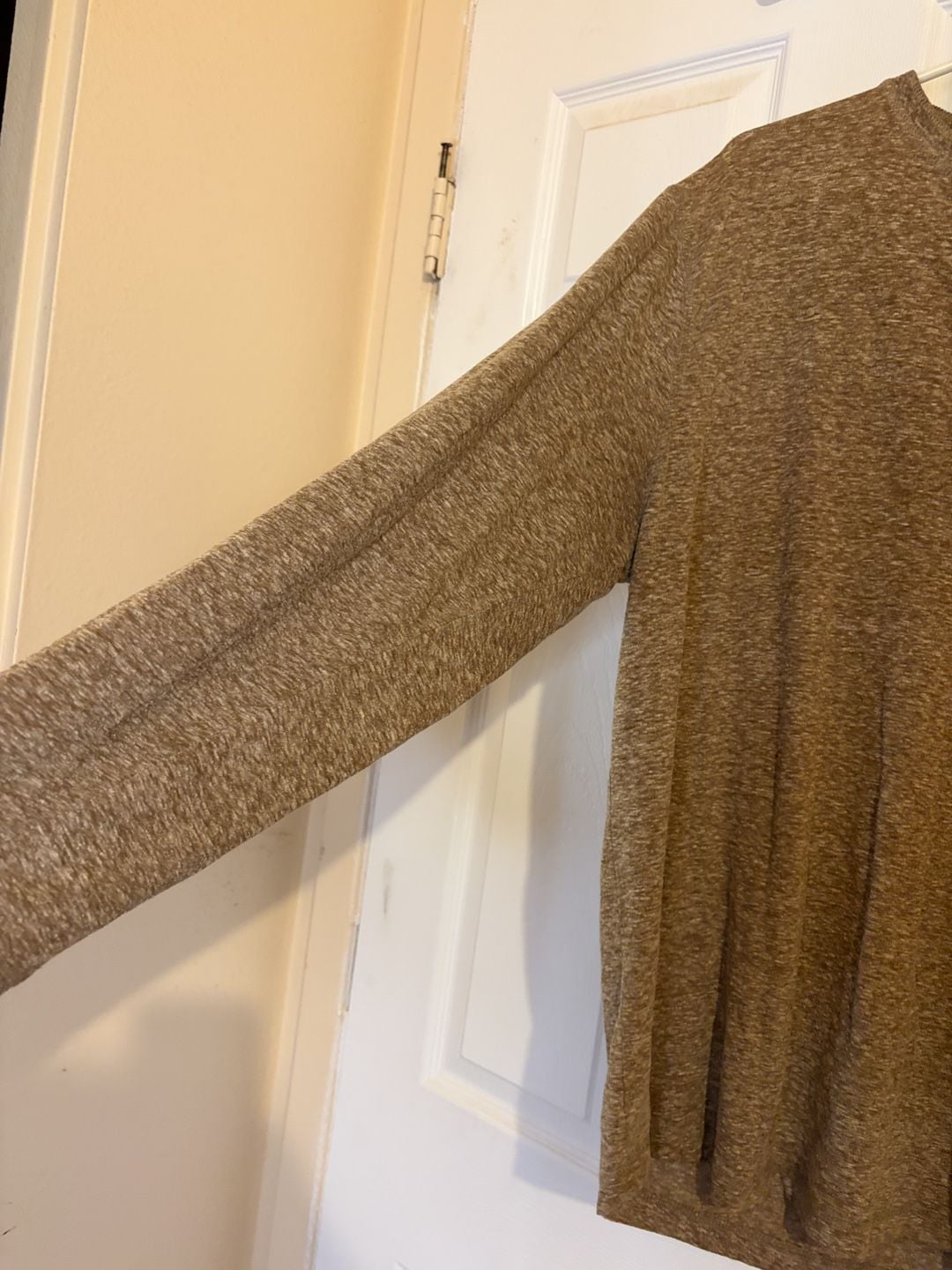 Alexander Julian Colours Long Sleeve Henley Shirt Brown Heather M 3
