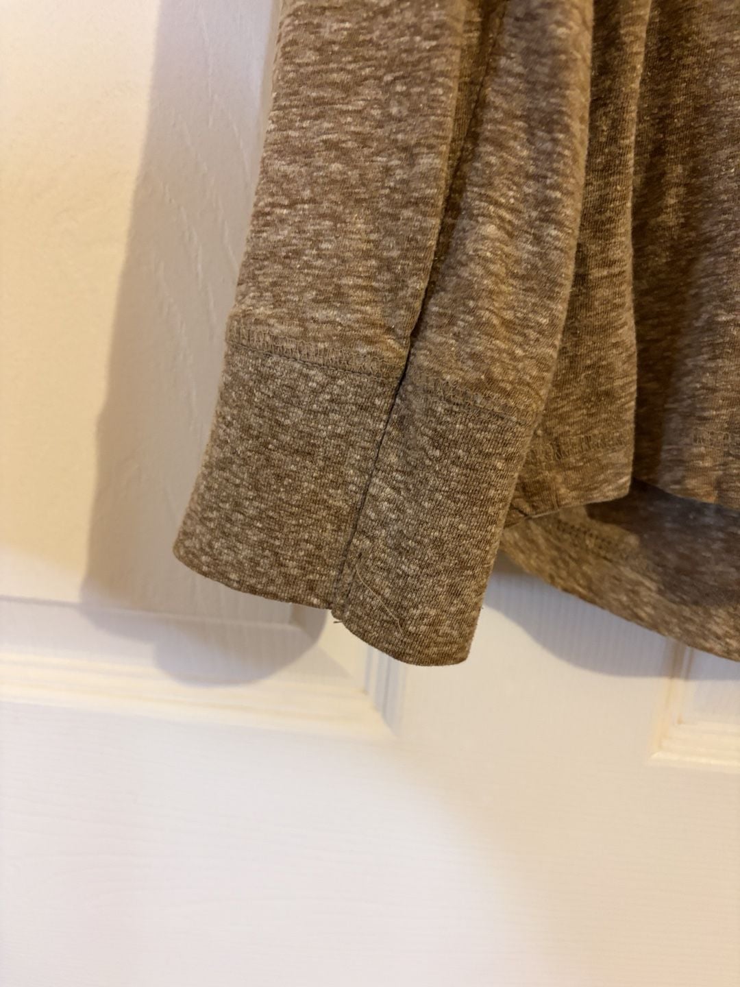 Alexander Julian Colours Long Sleeve Henley Shirt Brown Heather M 4