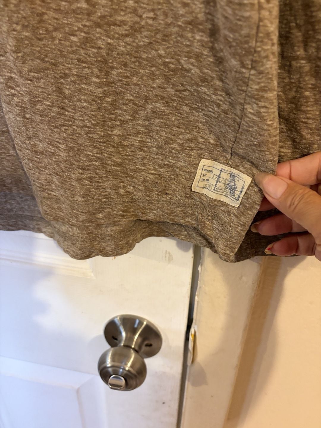 Alexander Julian Colours Long Sleeve Henley Shirt Brown Heather M 6
