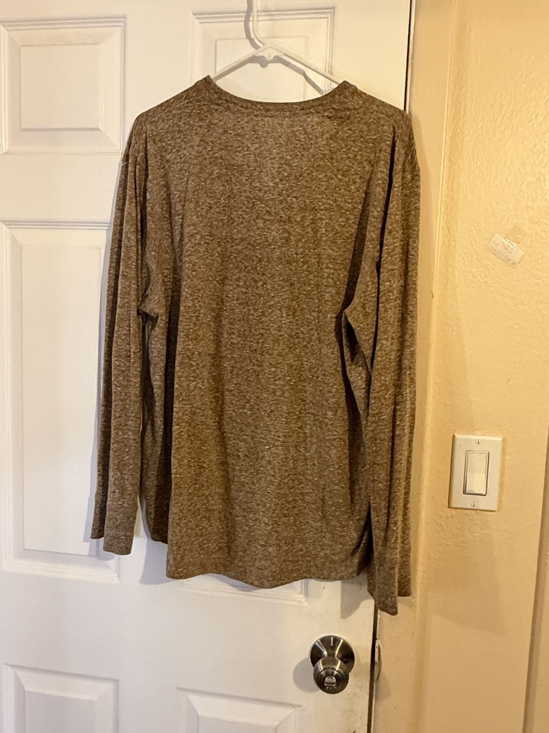 Alexander Julian Colours Long Sleeve Henley Shirt Brown Heather M 11