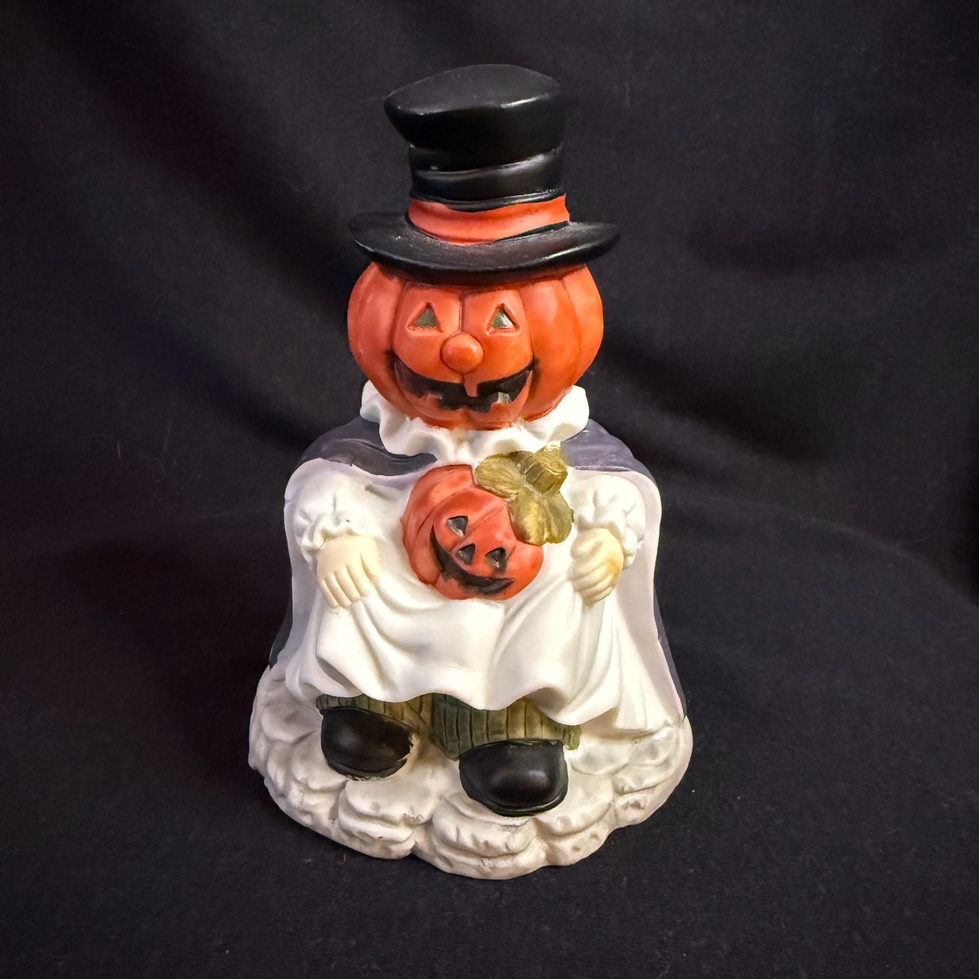 Ceramic Pumpkin Man Tea Light Candle Holder Halloween Decor 1