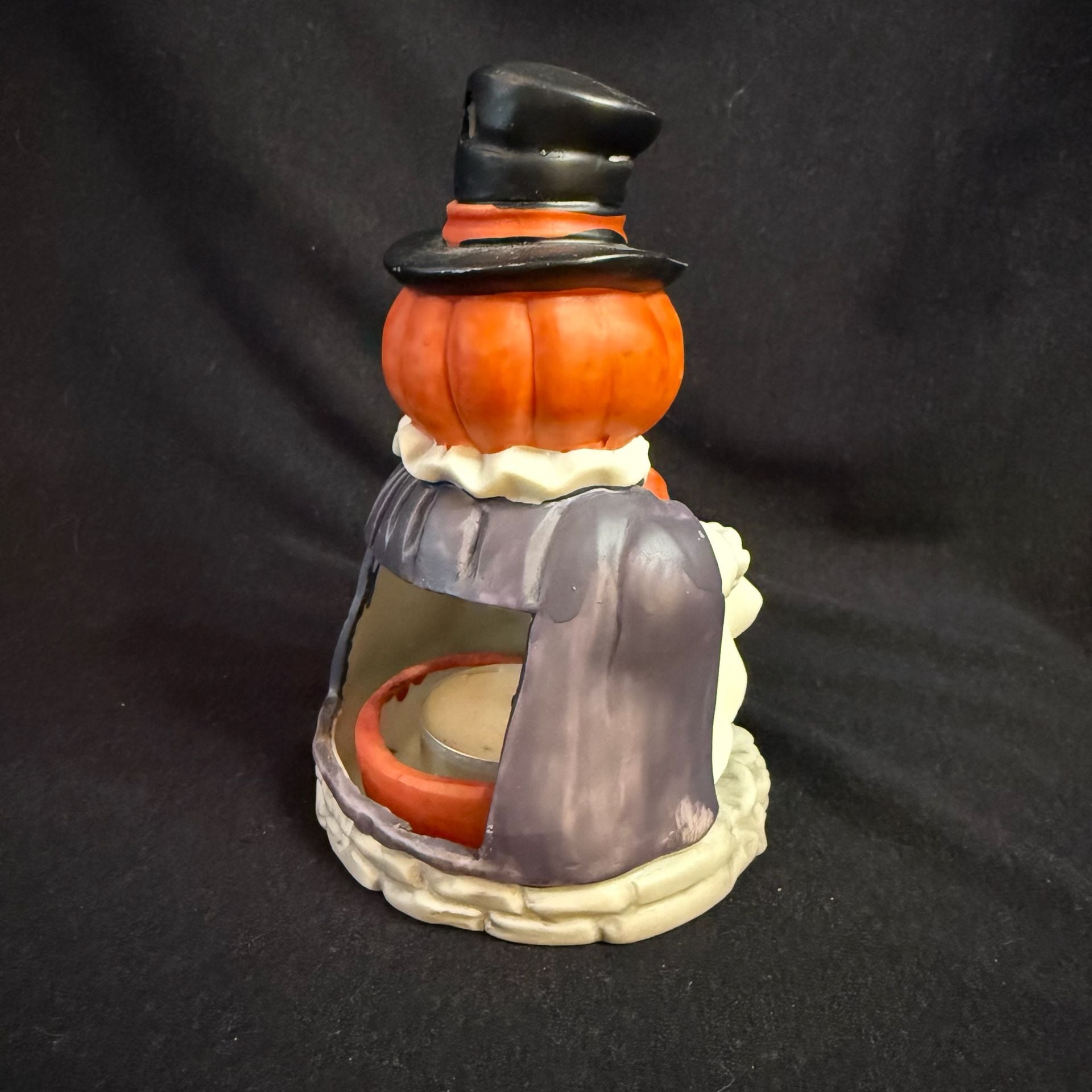 Ceramic Pumpkin Man Tea Light Candle Holder Halloween Decor 2