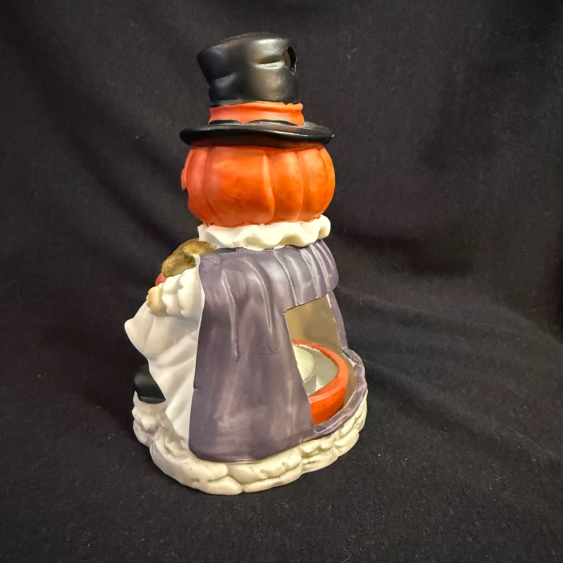 Ceramic Pumpkin Man Tea Light Candle Holder Halloween Decor 4