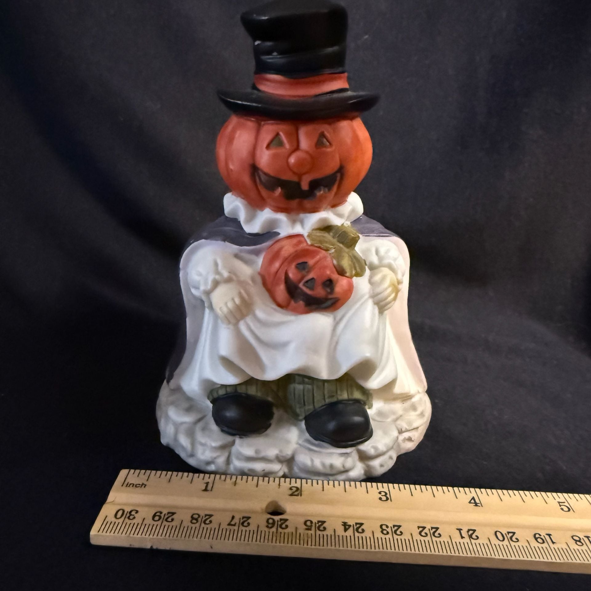 Ceramic Pumpkin Man Tea Light Candle Holder Halloween Decor 11