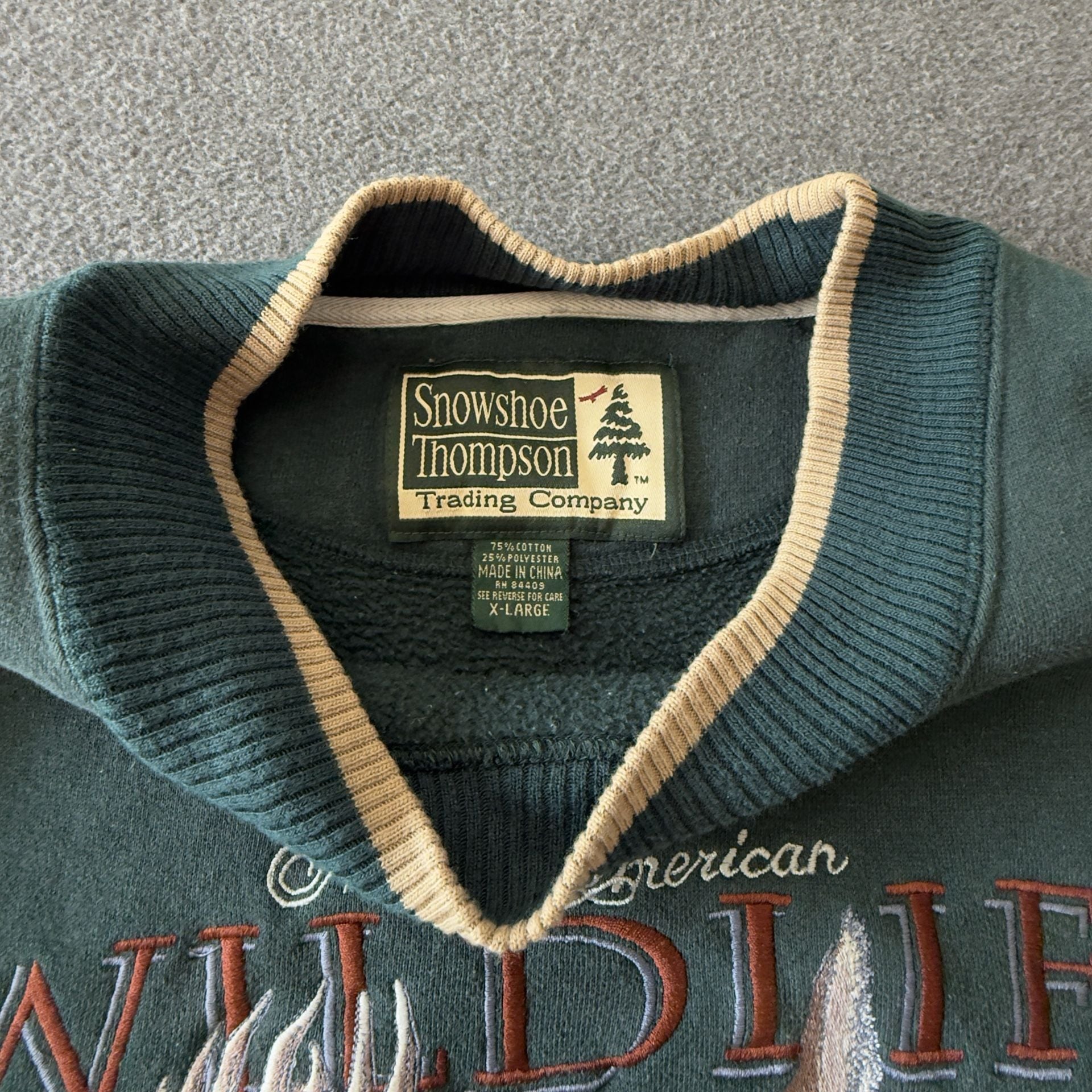 Vintage 90s Snowshoe Thompson Wildlife Graphic Sweatshirt 4