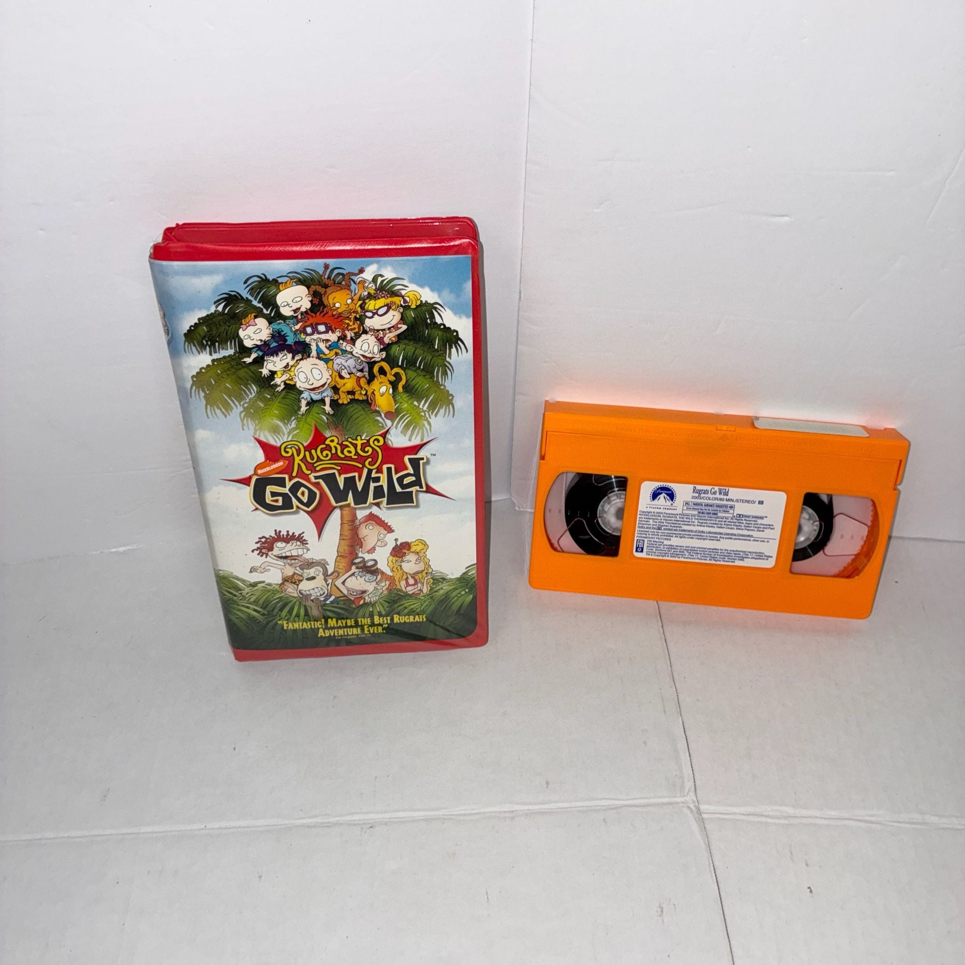 Rugrats Go Wild VHS Tape Paramount Clamshell Orange 1