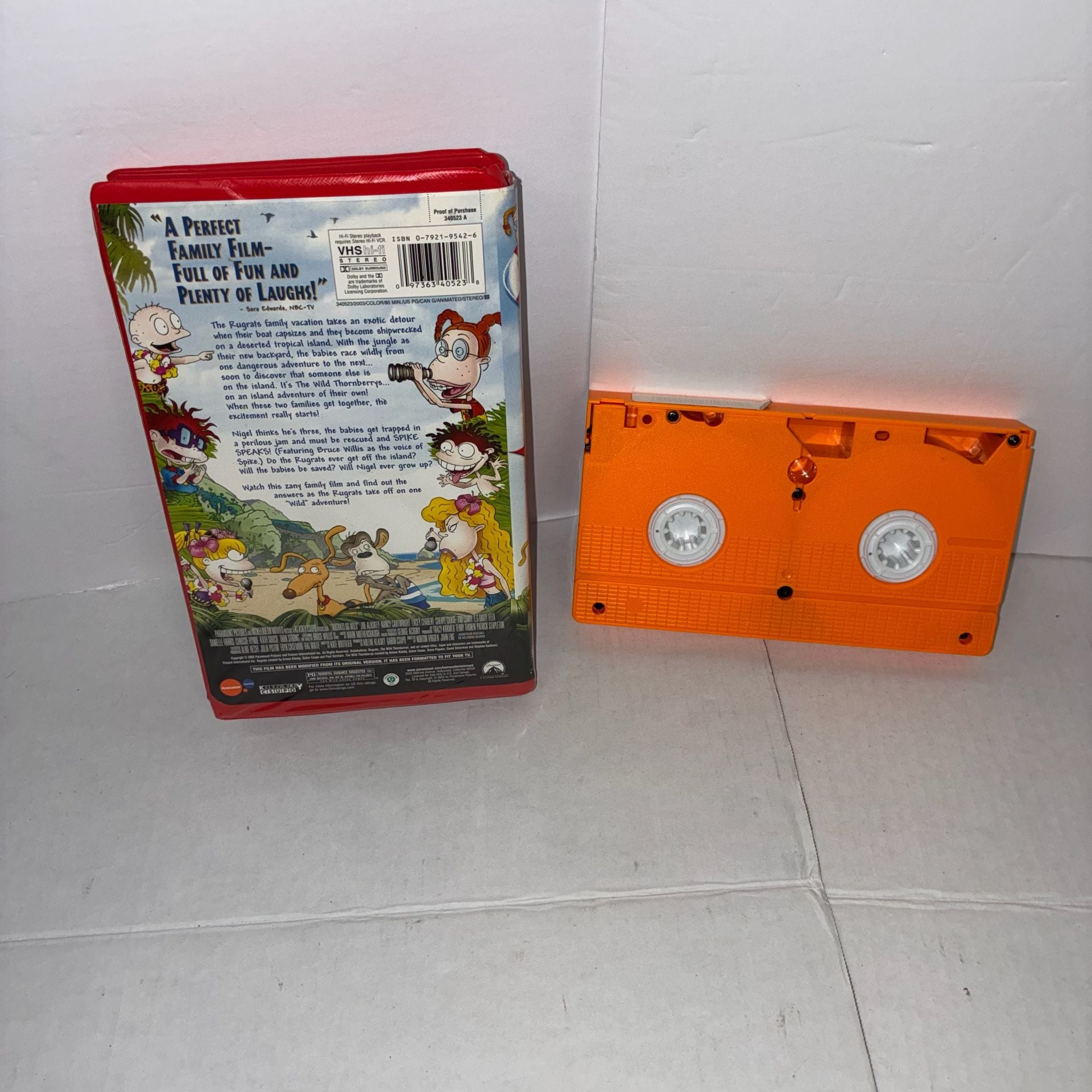 Rugrats Go Wild VHS Tape Paramount Clamshell Orange 2
