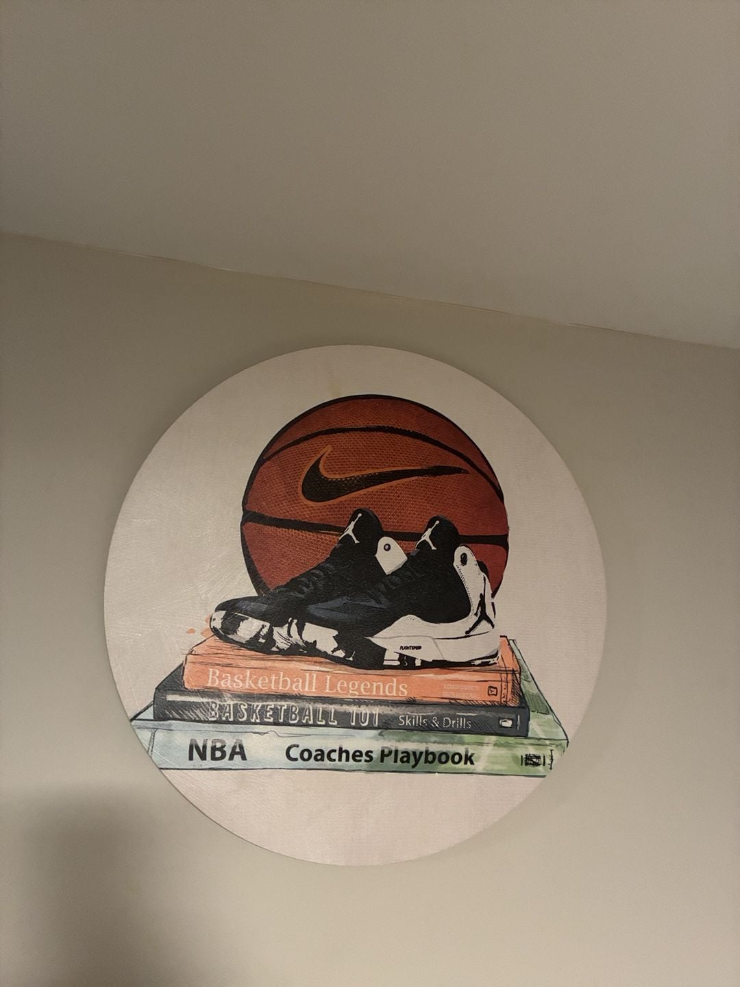 Nike Basketball Legends Round Canvas Wall Art 1