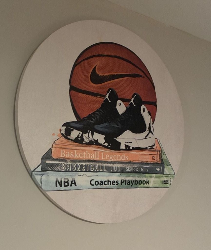 Nike Basketball Legends Round Canvas Wall Art 2