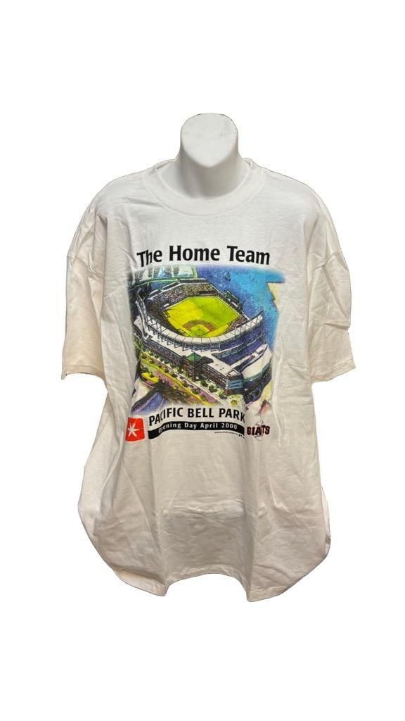 Vintage Oneita Pacific Bell Park Opening Day 2000 T-Shirt Size X-Large White 2