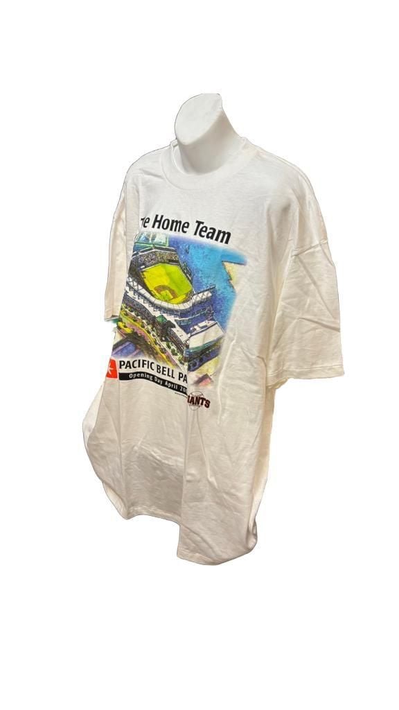 Vintage Oneita Pacific Bell Park Opening Day 2000 T-Shirt Size X-Large White 3