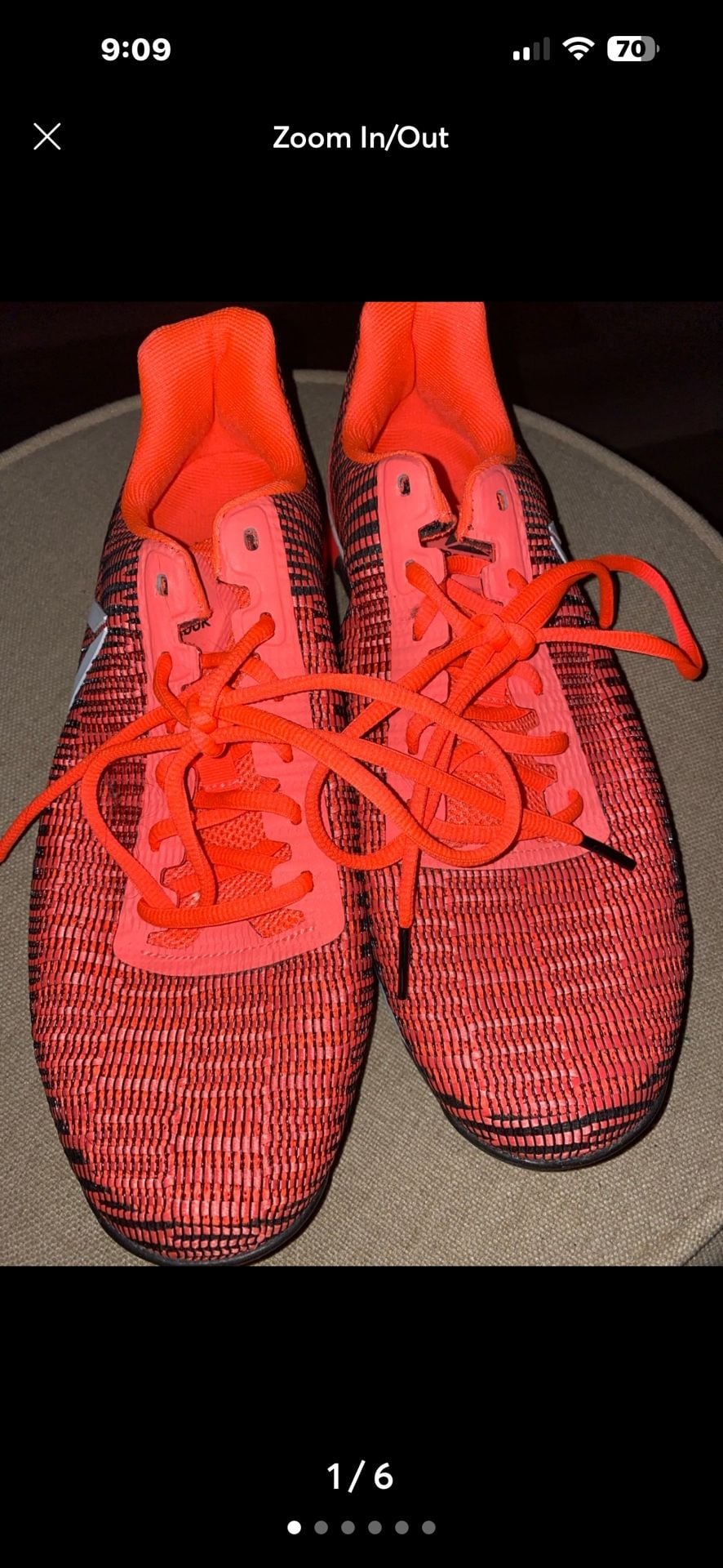 Reebok Crossfit Nano 7 Size 9 mens Orange Black Sneakers 2