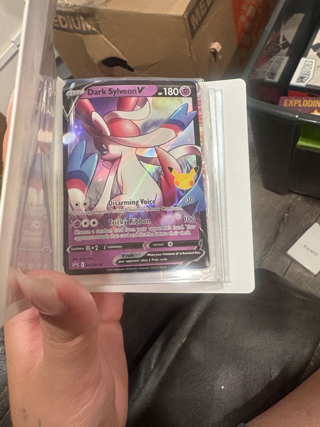 Pokemon Dark Sylveon V Celebrations Promo SWSH134 Oversized Card 1