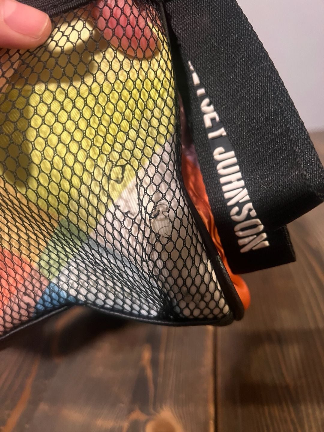 Betsey Johnson Rainbow Geometric Abstract Nylon Backpack 5