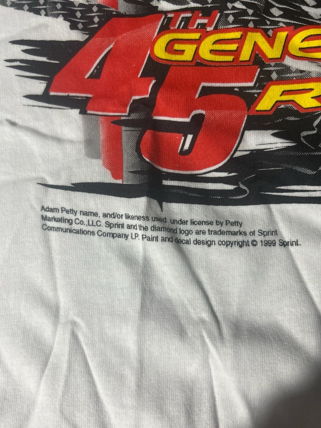 Gildan Adam Petty 2000 Winston Cup Debut Size XXL White Graphic T-Shirt 6