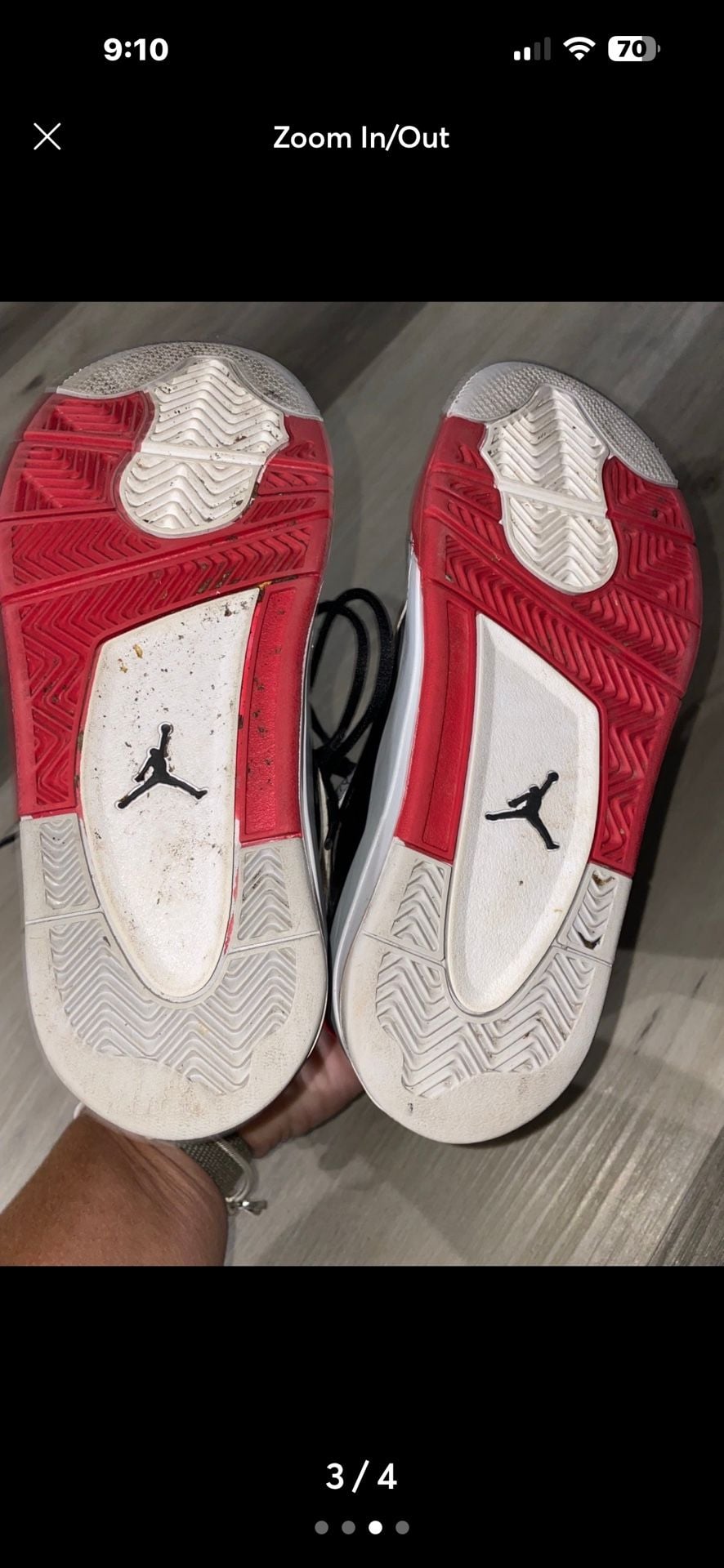 Jordan Dub Zero GS Size 1.5Y White Black Red Laser 4