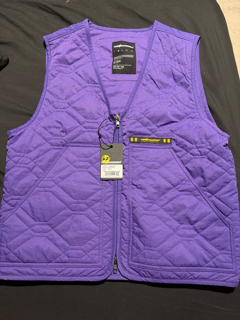 The Hundreds Link Quilted Vest Size S Purple 2