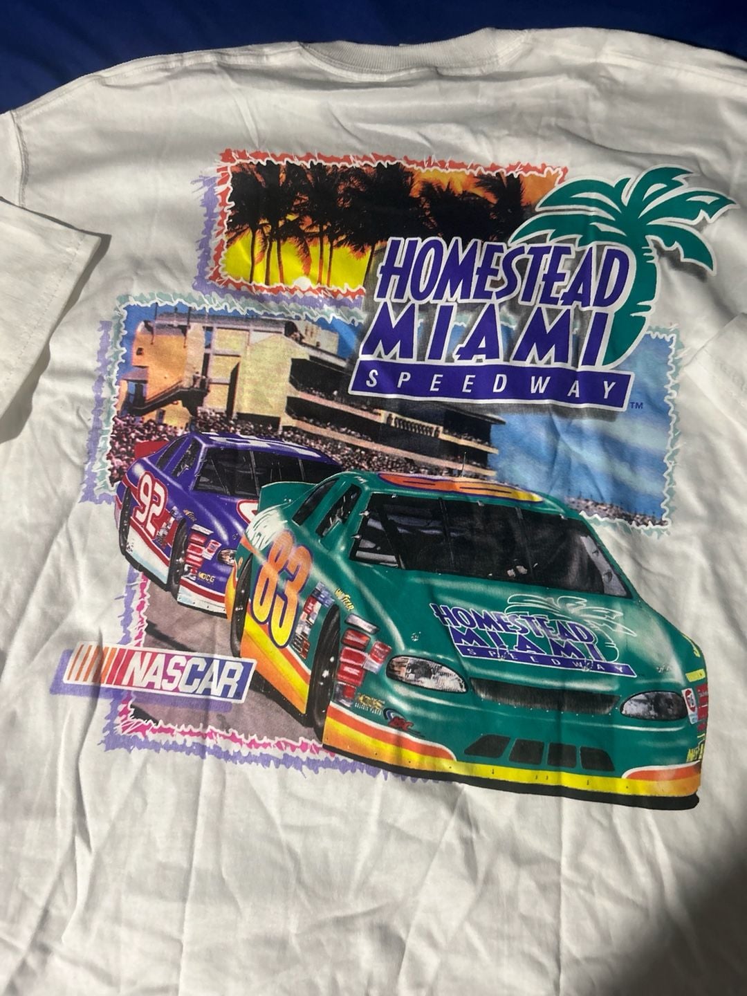 Vintage Homestead Miami Speedway T-Shirt Size XL White 2