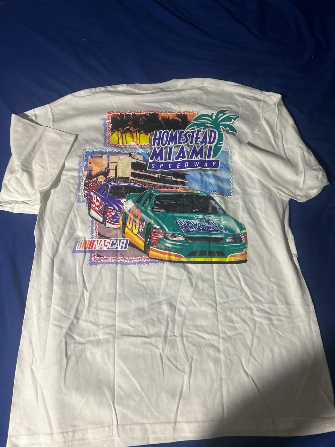 Vintage Homestead Miami Speedway T-Shirt Size XL White 4